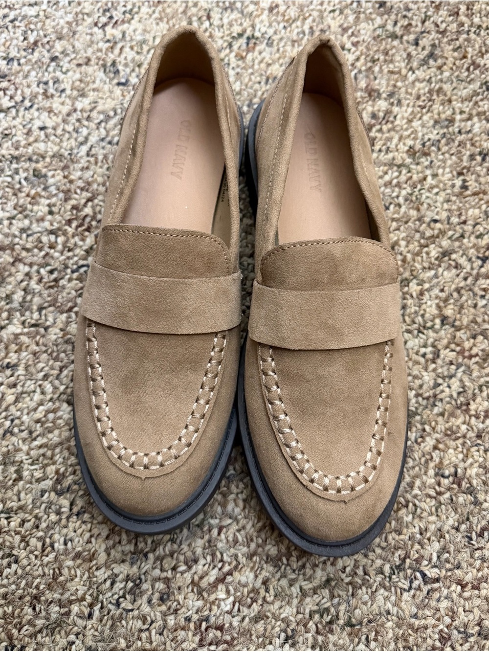 Old Navy Women's Suede like Penny Loafers in Tan